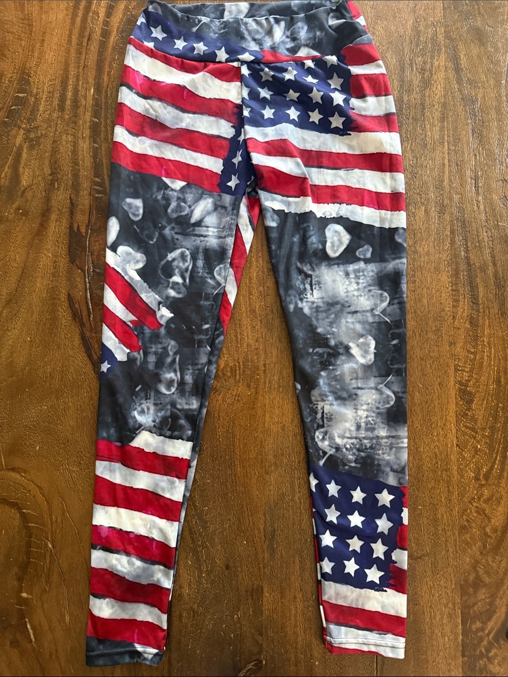Amazon Women's American Flag Print Leggings - Red, White & Blue